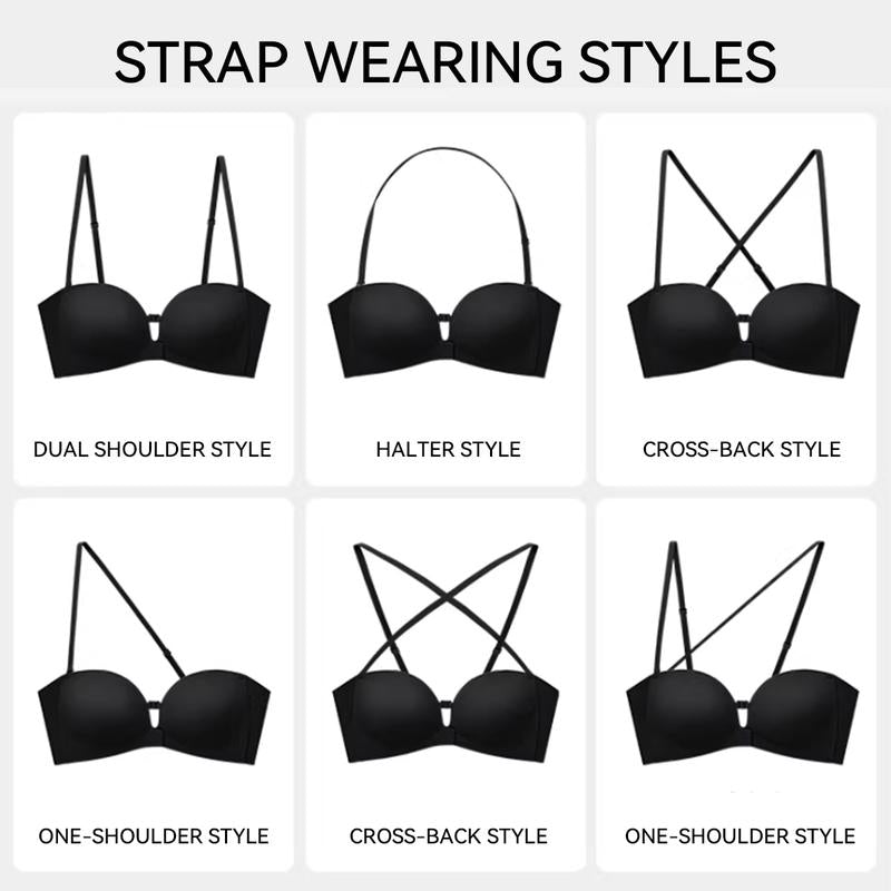 Eclat Intimates™ Strapless Front-Closure Push-Up Bra, Lift & Support, Padded