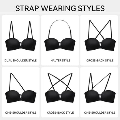 Eclat Intimates™ Strapless Front-Closure Push-Up Bra, Lift & Support, Padded